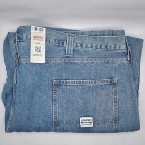 Signature by Levi Strauss Carpenter Jeans Men's 54x32 Indigo Blue Big & Tall NWT